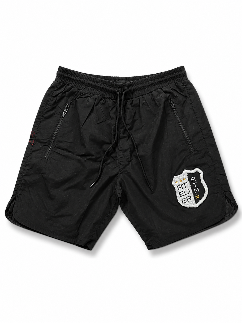 Black Windbreaker shorts