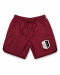 BURGUNDY Windbreaker shorts
