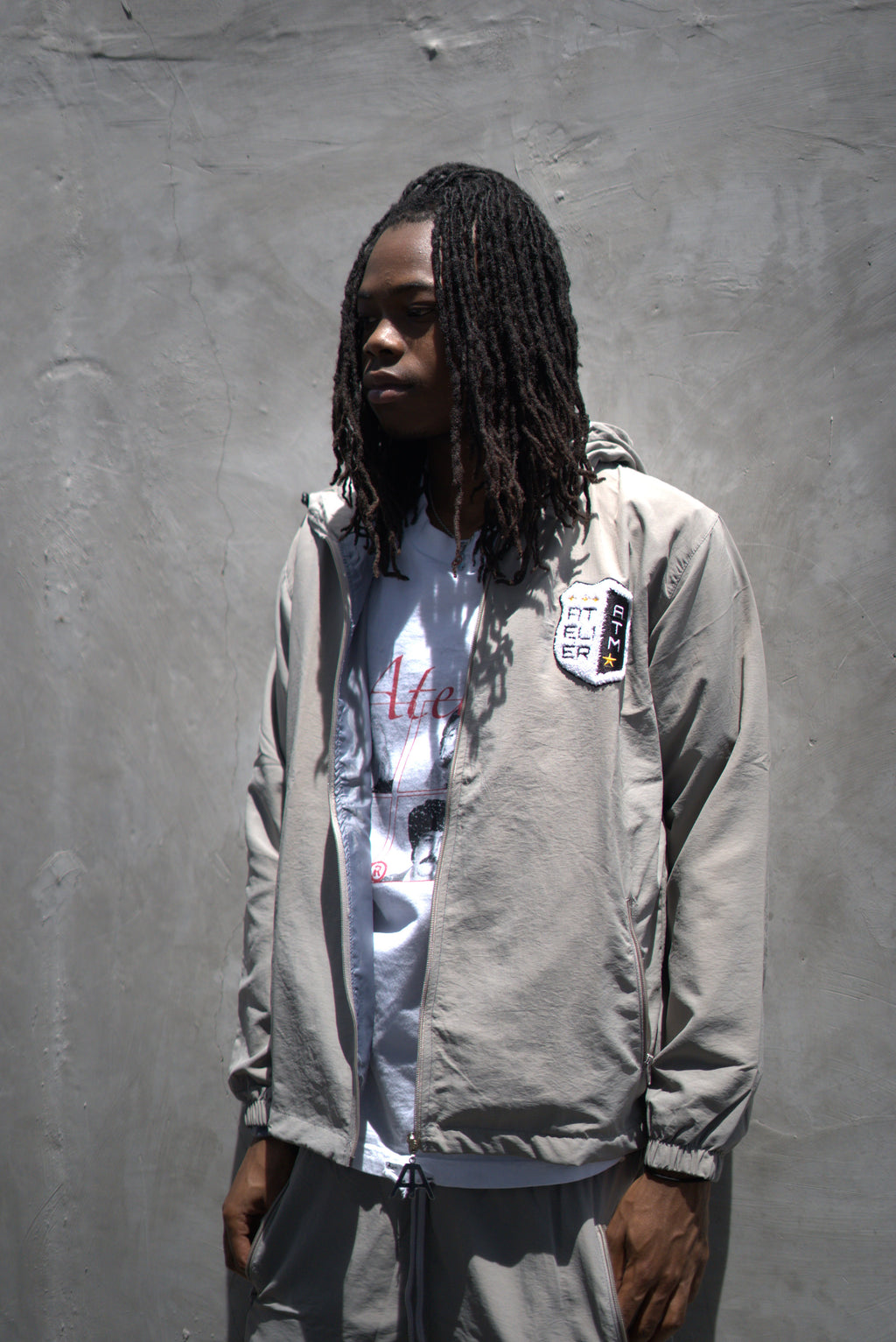 Grey Windbreaker jacket