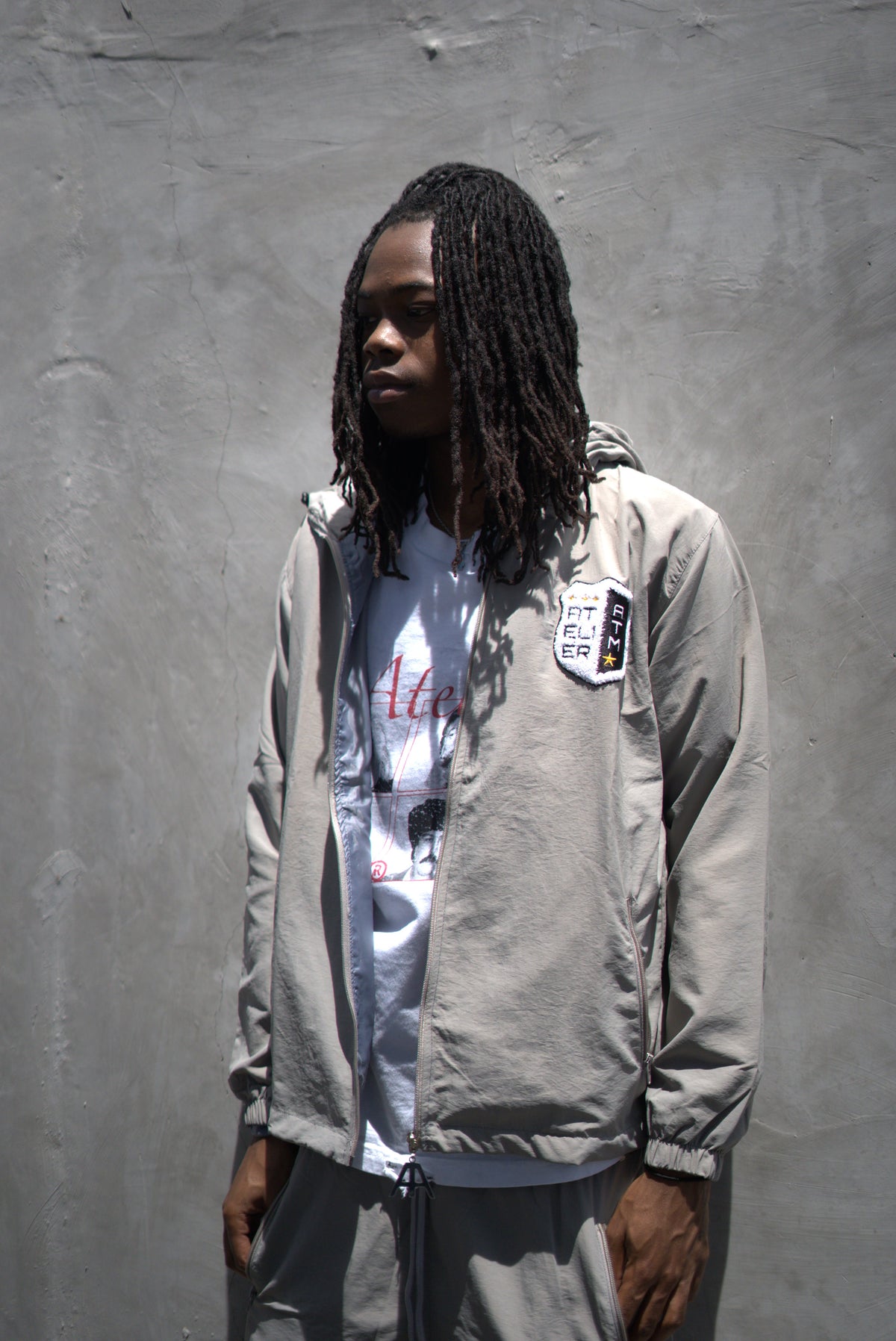 Grey Windbreaker jacket