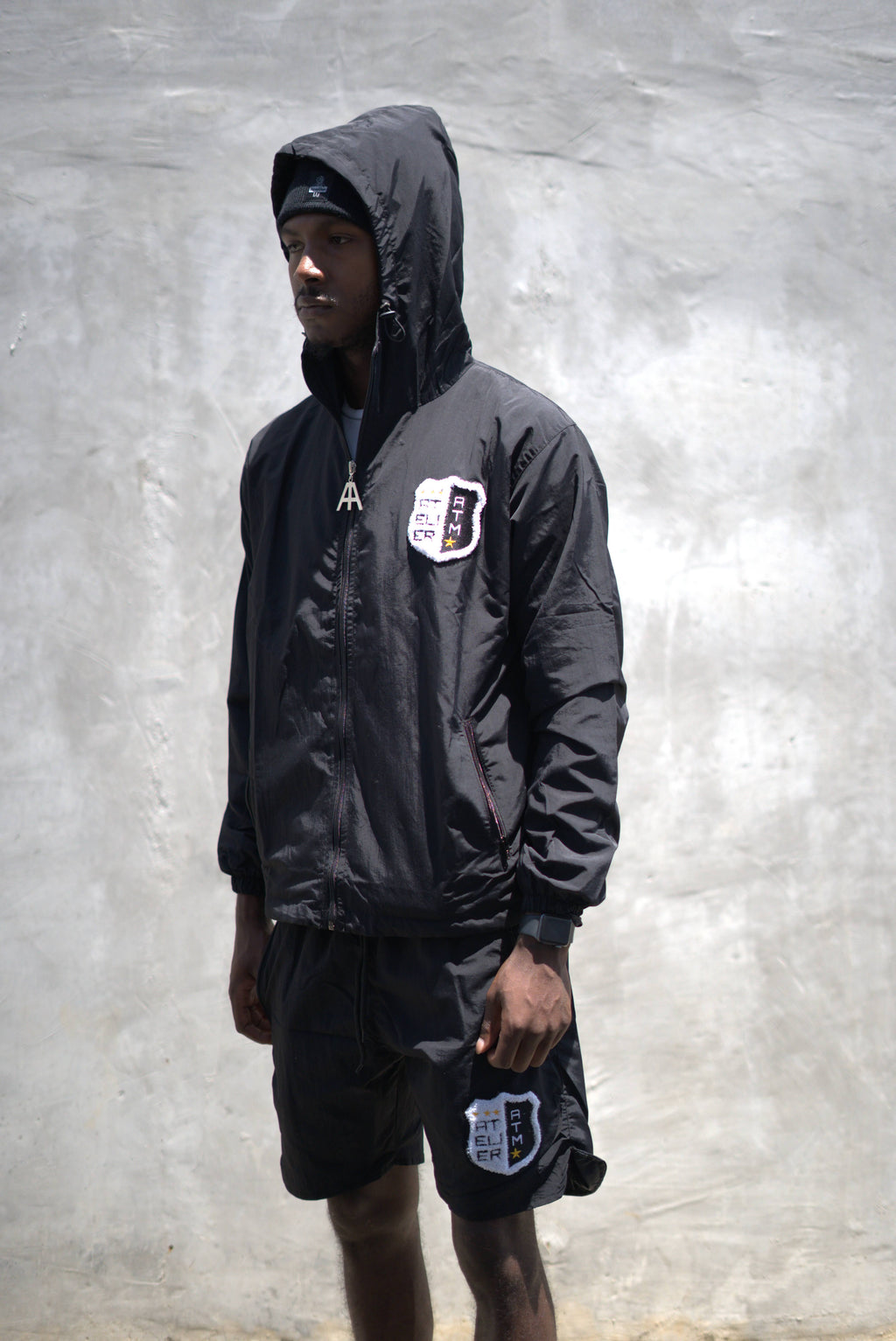Black Windbreaker Jacket