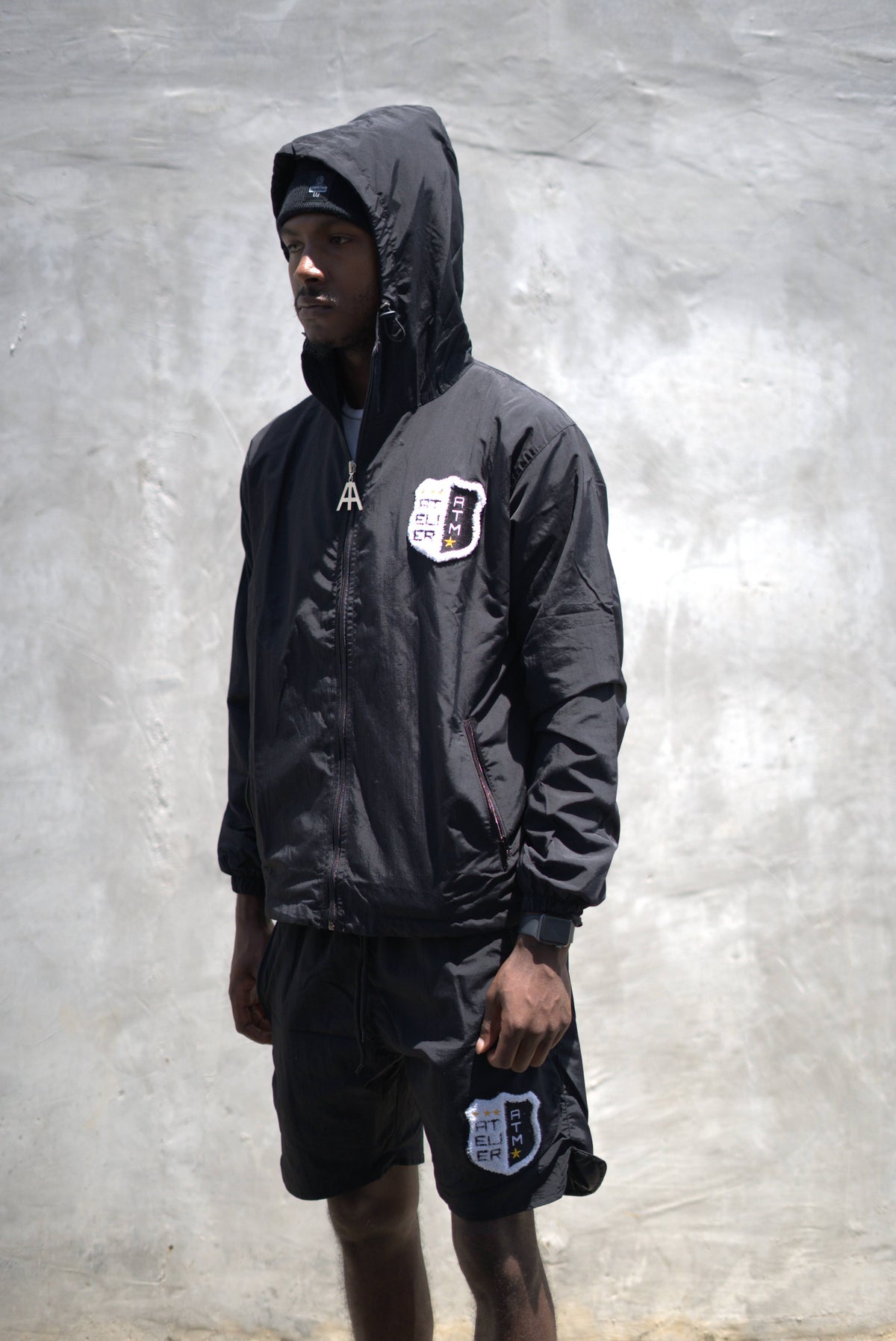 Black Windbreaker Jacket