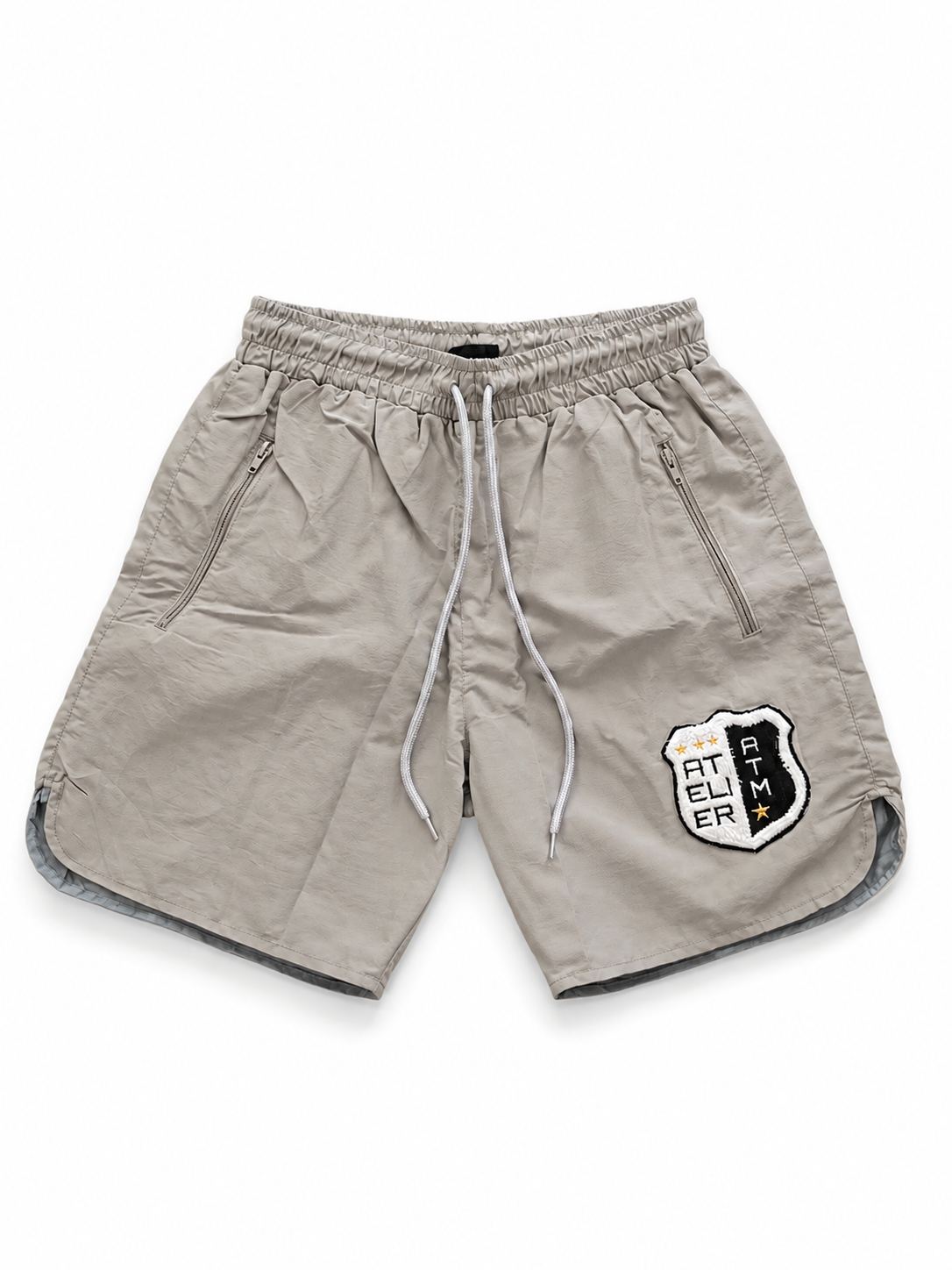 Grey Windbreaker shorts