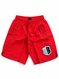 Red Windbreaker Shorts